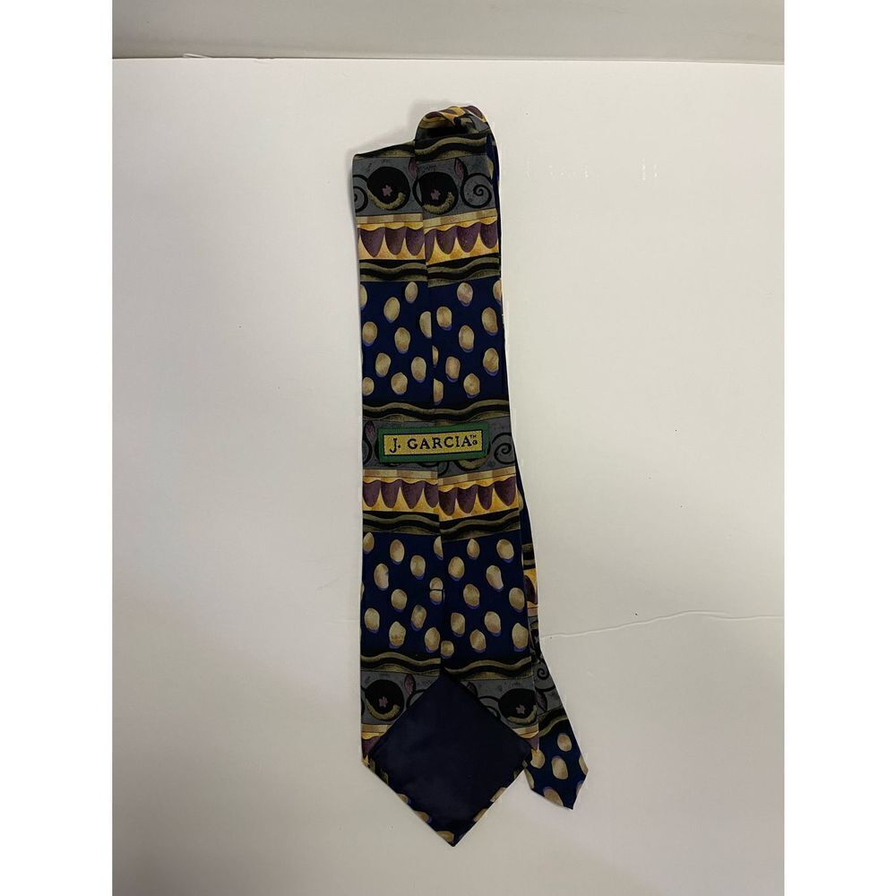 Jerry Garcia Tie Classy Black Gold Purple yellow stars 
57 x 3.75 Vintage